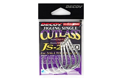 Decoy Jigging Single Cutlass JS-2 Single Hooks Multiple Sizes **US SELLER**