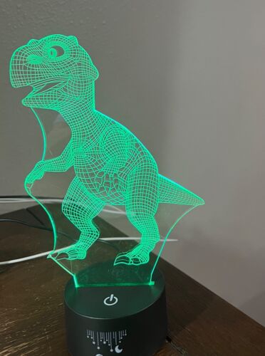 3D Dinosaur Night LED Lamp Light Usb Multi color changing light glow 9" Kids - Picture 5 of 10