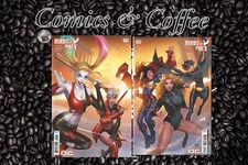 DC Birds of Prey #2 CVR B&C connecting var cvrs by (CA) David Nakayama