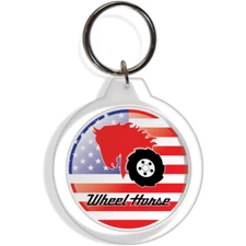 Wheel Horse Garden Farm Tractor Logo Keychain Keyring yard lawn mower Part Hook