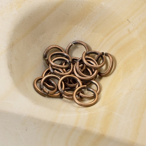 25 Antique Copper Jump Rings 16 Gauge Heavy Duty Nunn Design USA Made Findings - Picture 6 of 7