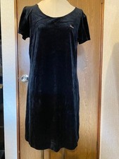 GUCCI black short sleeve knee length dress F/S from Japan