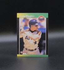 1989 Donruss Baseball's Best CRAIG BIGGIO Rookie Card #176 Houston Astros. rookie card picture
