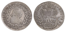 AUSTRIA Joseph II, 1780-1790, AR Silver 20 kreuzer, 1775-G, 6,5g