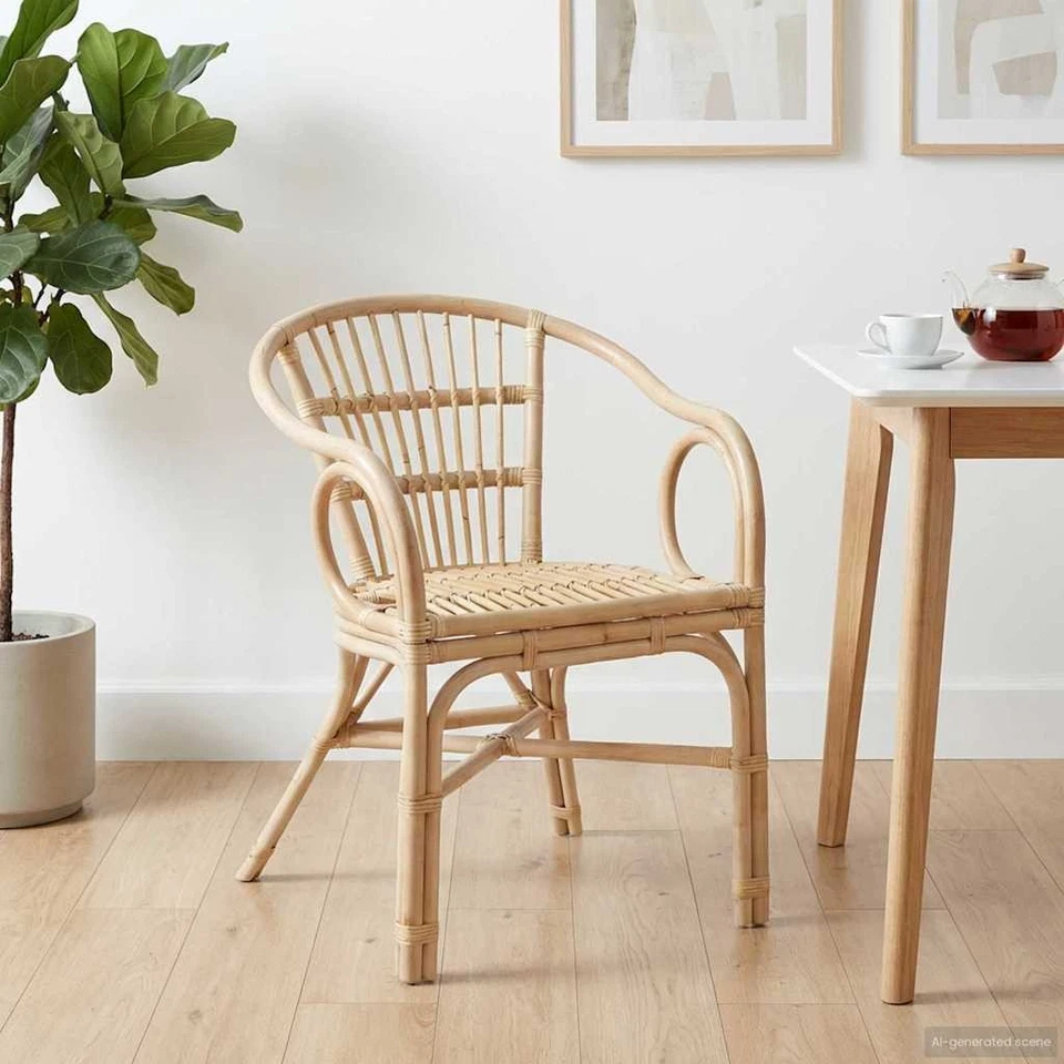 Chaise empilable Rotin Moderne Sièges d'intérieur salle à manger bureau vidaXL v - Photo 1/1
