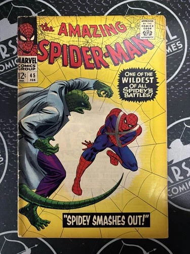 Amazing Spider-Man #45 1967 Marvel Comics 3rd App Lizard 4.0 VG