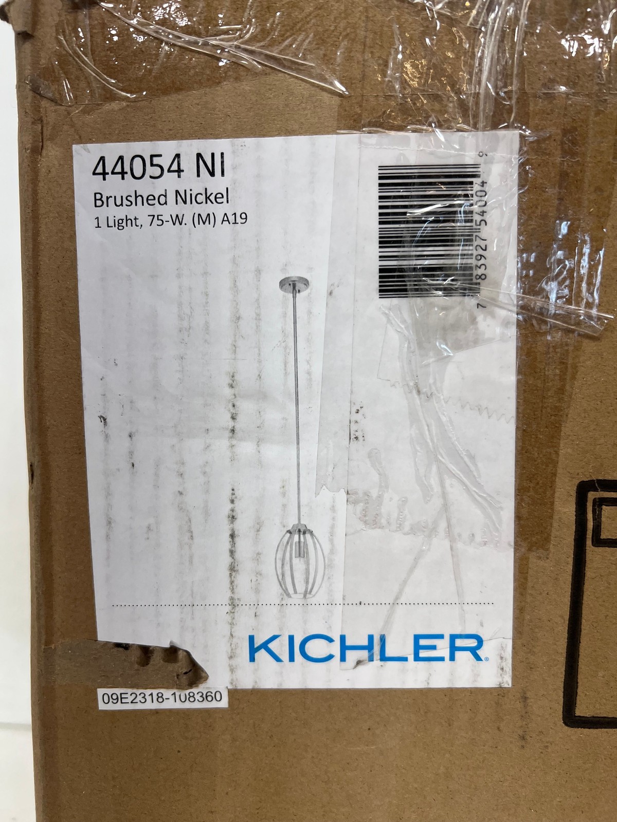Kichler Tao 1-Light Brushed Nickel Pendant Light 44054NI