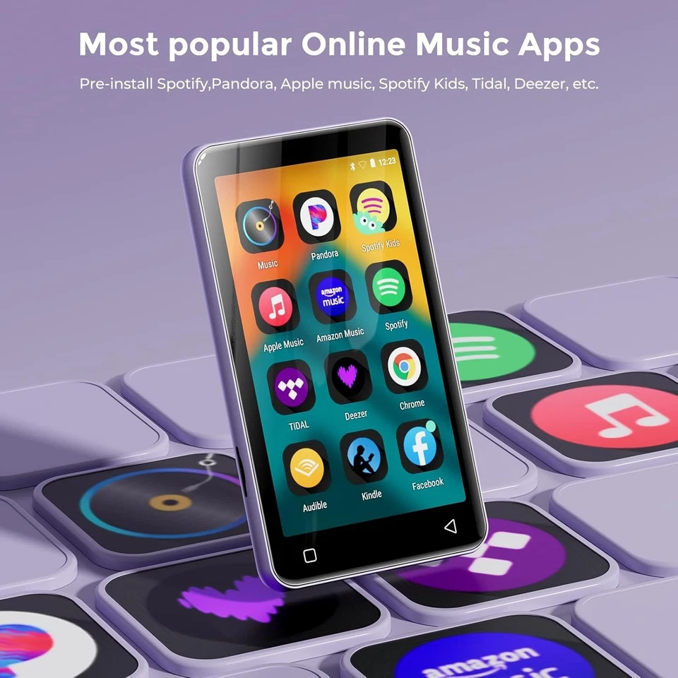 WiFi MP3 Player 80GB Bluetooth Kids Touchscreen Parental Controls - Image 2 of 4