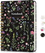Lined Spiral Journal Notebook for Women, A5 Cute Hardcover Spiral Journals for W