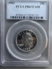 1962 WASHINGTON QUARTER PCGS PR67 PROOF SILVER 25C Free Shipping