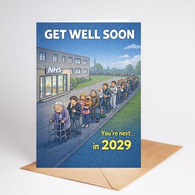 Lustige Karte Get Well Soon Nhs Wartezimmer 2029 v. Chr. 1642