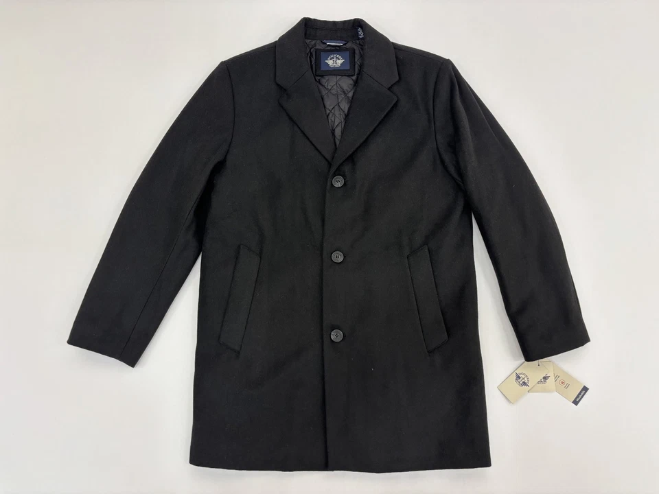 Dockers Wool Blend Mens Top Coat Black Regular Water and Wind Resistant Sz M NWT - Image 4 of 4