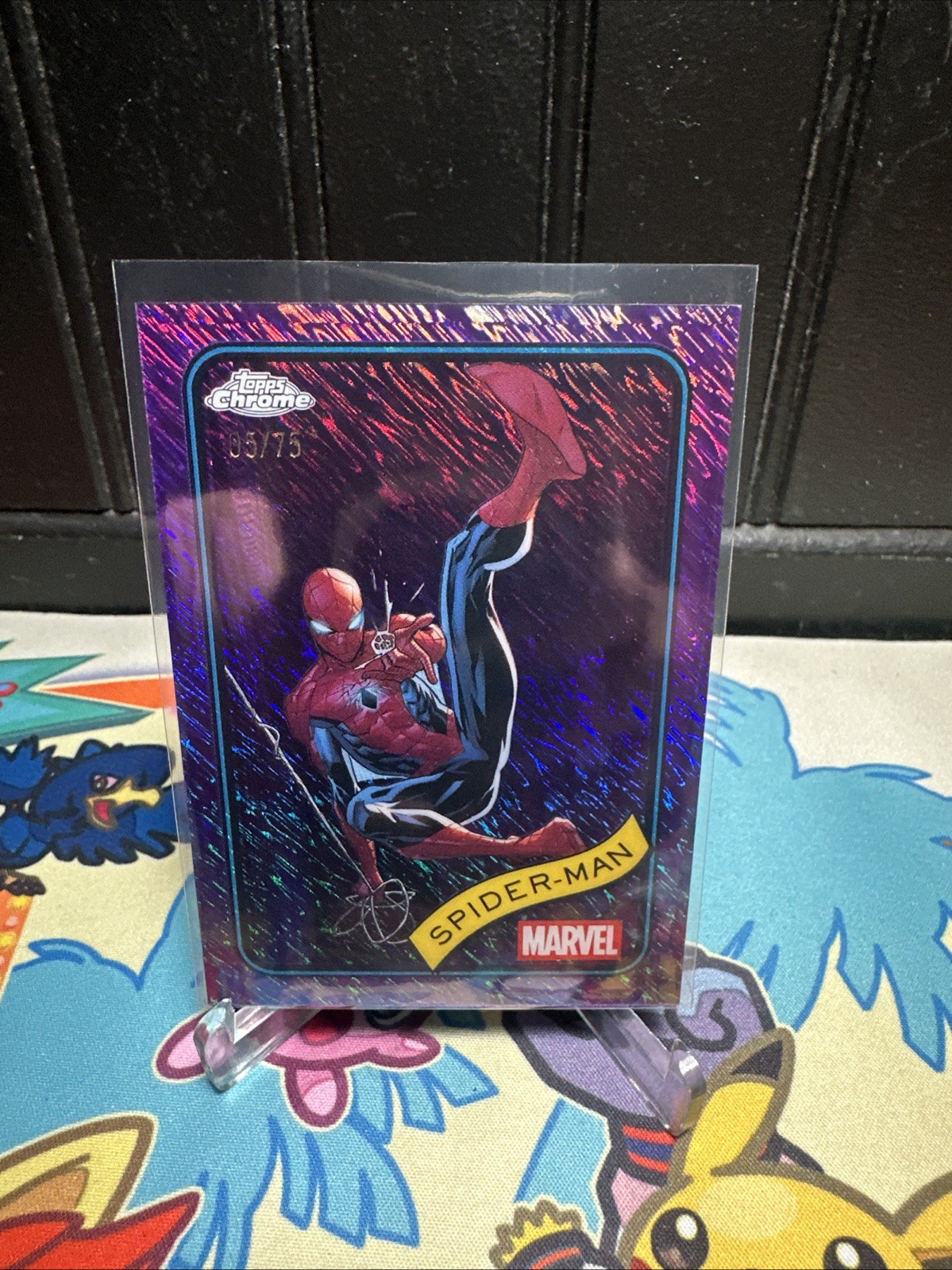 SPIDER-MAN 2025 TOPPS CHROME MARVEL PURPLE SHIMMER A /75