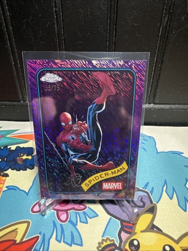 SPIDER-MAN 2025 TOPPS CHROME MARVEL PURPLE SHIMMER A /75