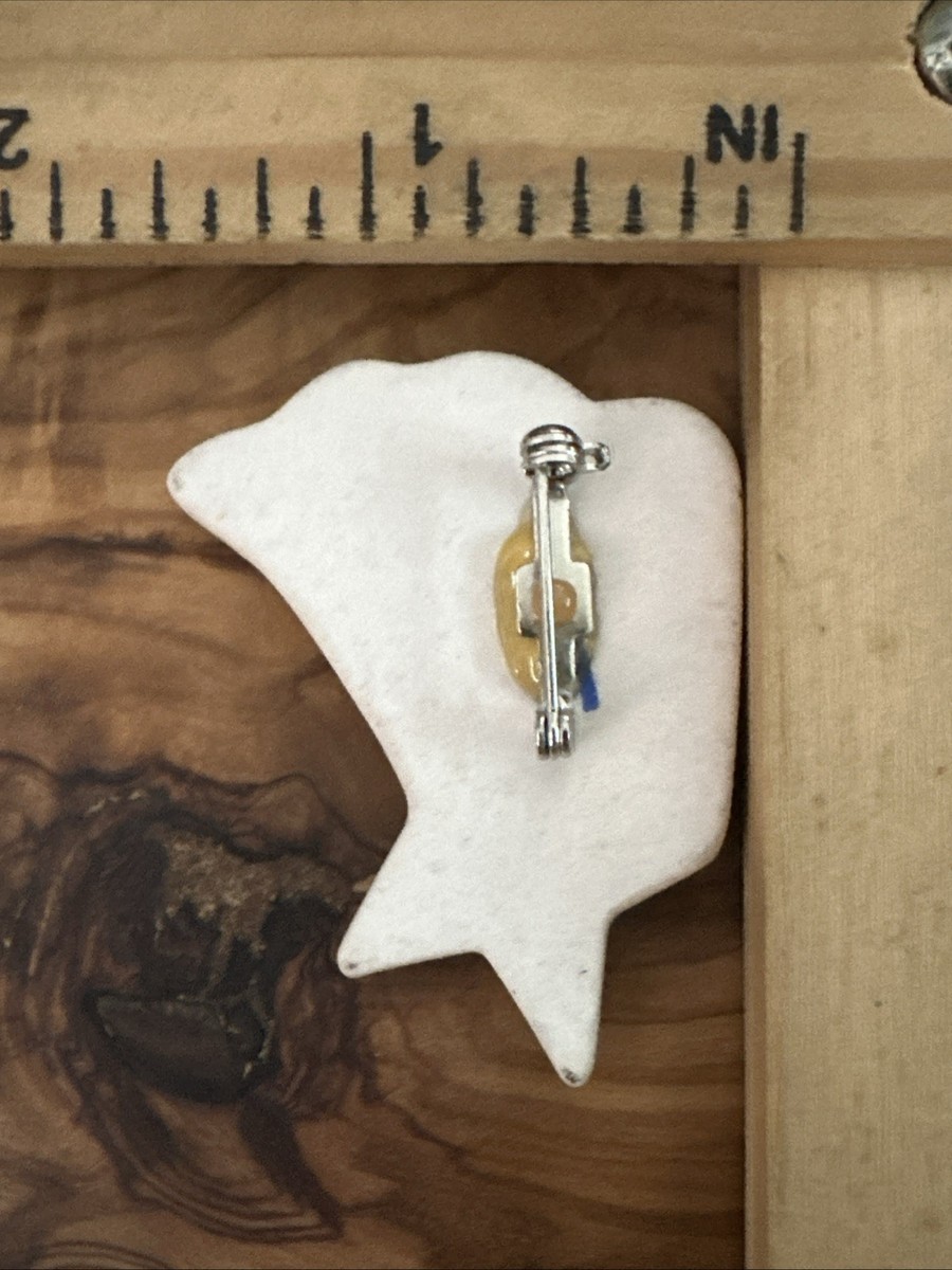 Artisan Rainbow Shooting Star Ceramic Glazed Pin Brooch View 3