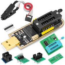 EEPROM BIOS USB Programmer Kit CH341A Programmer +1.8V Adapter & SOIC8 Clip & SO
