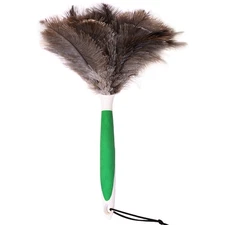 Genuine Ostrich Feather Duster 16 Inch Reusable Fluffy Soft Car Blind Baseboa...