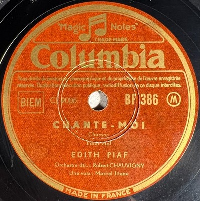 Edith Piaf: Sing mich / Ein Kind Schallplatte 78 Umdrehungen U/min 10'' Columbia BF 386