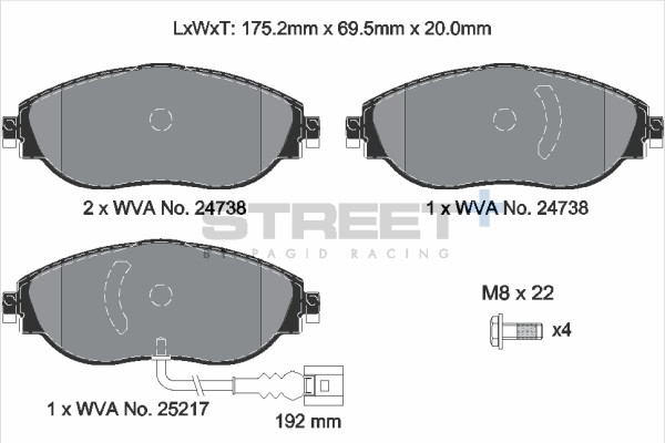 BremsbeläGe Audi Q2 (Gab, Gag) SQ2 Tfsi Quattro Bj. 08/18 Kw 221 Ps 300 - Pagid-image