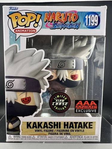 Funko Pop! Naruto Shippuden Kakashi Hatake #1199 Glow AAA CHASE EX W/Protector