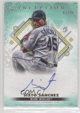 2022 Inception Base Rookie and Emerging Stars Aqua 61/75 Sixto Sanchez Auto 0y9e