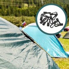 25 Pcs Black Bungee Shocks Cord Hooks Plastic Hook Bungee Terminal Ends