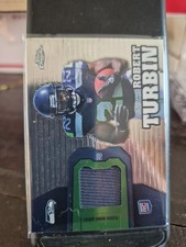 2012 Topps Chrome Robert Turbin Game Worn Jersey Rookie Card Sharp. rookie card picture
