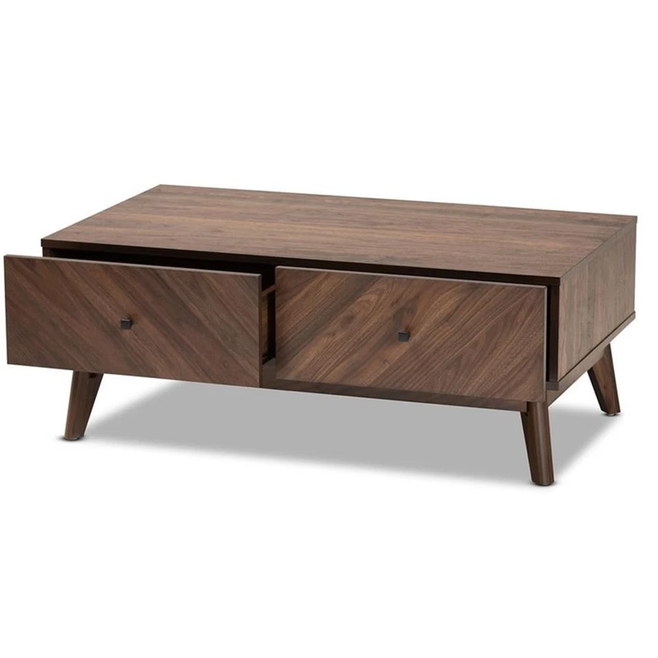 Baxton Studio Hartman Walnut Brown Finished Wood Coffee Table - Image 4 of 4