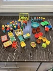 Vtg 1970's Fisher Price Little People Wooden & Plastic And Accessories Lot 54 Pc