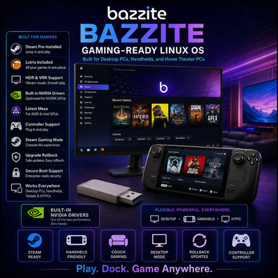 Bazzite Linux | Gaming OS | Steam Compatible | PC, Laptop, Handheld | LATEST