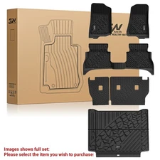 3W Floor Mats For Jeep Wrangler 4XE Hybrid 2021-2025 All Weather Fit Cargo Liner