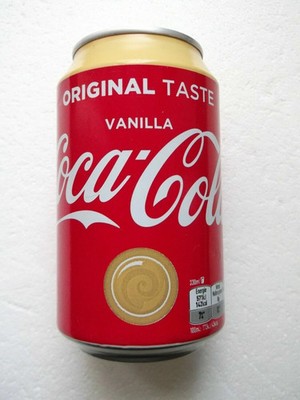 COCA COLA VANILLE 2018 aus BELGIEN leere Dose 330ml oben geöffnet