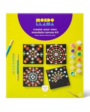 MONDO LLAMA Mandala Canvas Kit 4pk Non-Toxic