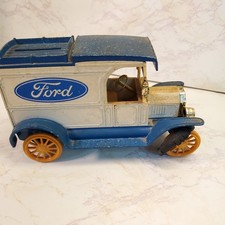 ERTL Replica 1913 FORD Model T Van Coin Bank MC6 Missing tires  Diecast Metal