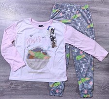 Star Wars Pajamas Girls Small 6-6X Pink Power Nap The Mandalorian Baby Yoda
