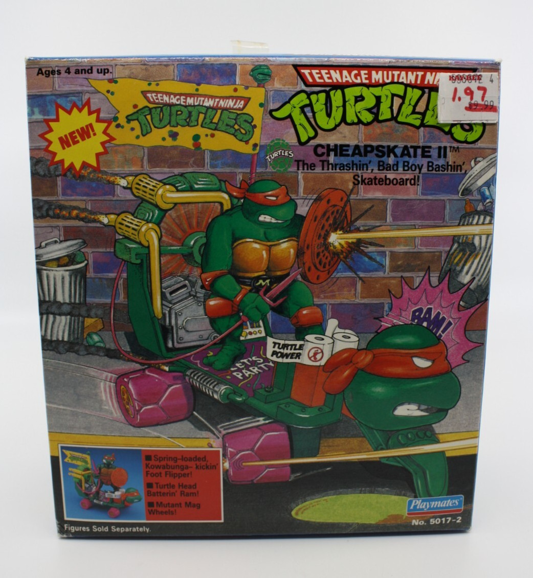 TMNT Cheapskate II Skateboard Complete NIB Ninja Turtles Playmates 1991