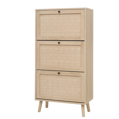 3 Door Shoe Rack,Freestanding Modern Shoe Storage Cabinet,for Entryway