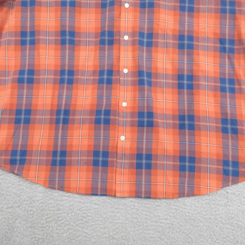 Vintage The Foundry Shirt Men 3XL Orange Plaid Button Down Casual Long Sleeve - Image 4 of 4