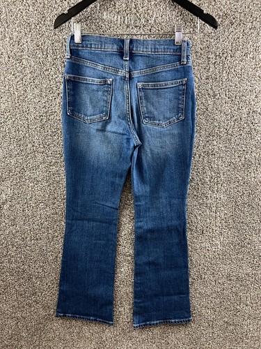 Old Navy High Rise Flare Jeans Built In Tough Blue Denim Stretch Girls Size 14 - Picture 8 of 9