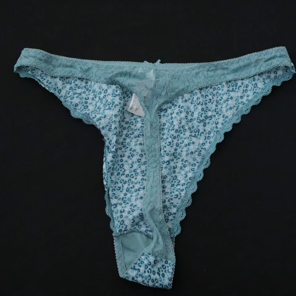 NEW Secret Treasures VTG Y2K 90s Sheer Satin High Cut Thong Panties XL X-LARGE - Image 4 of 4