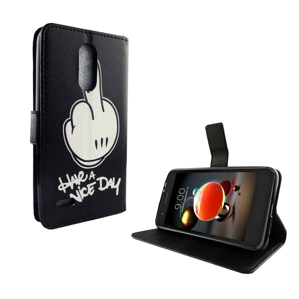 Custodia Protettiva Case Per LG K8 (2018) Cover Borsa Wallet Etui Custodia Nuova - Immagine 2 di 4