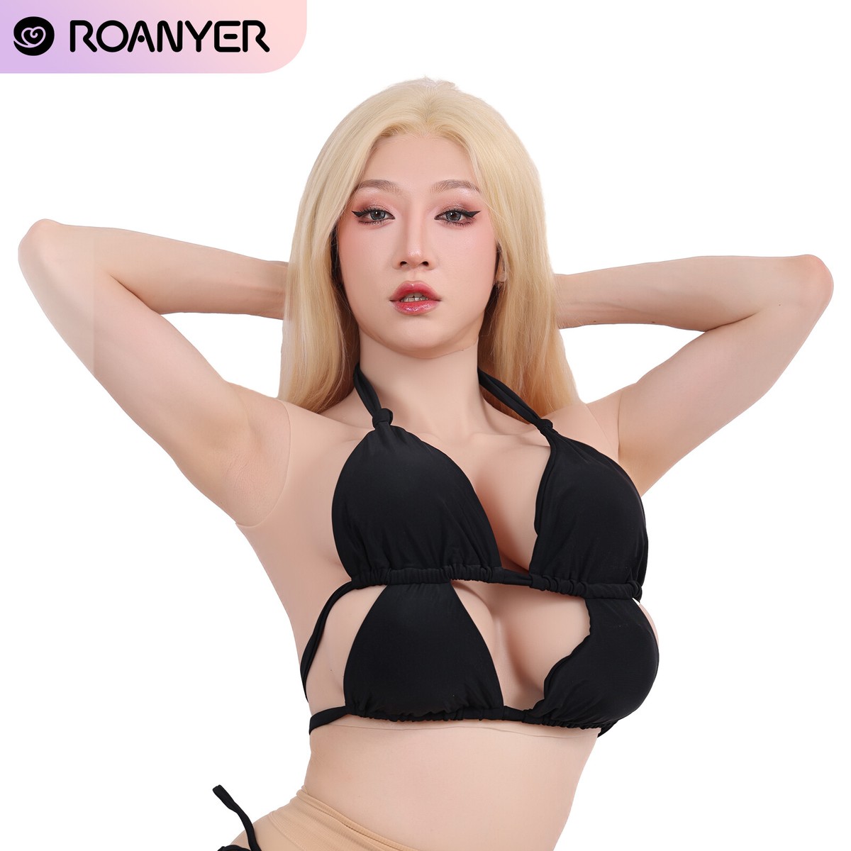 Roanyer Silicone E Cup Four Breast Forms Fake Boobs For Crossdresser  Costume