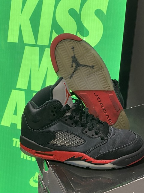 jordan 5 black red