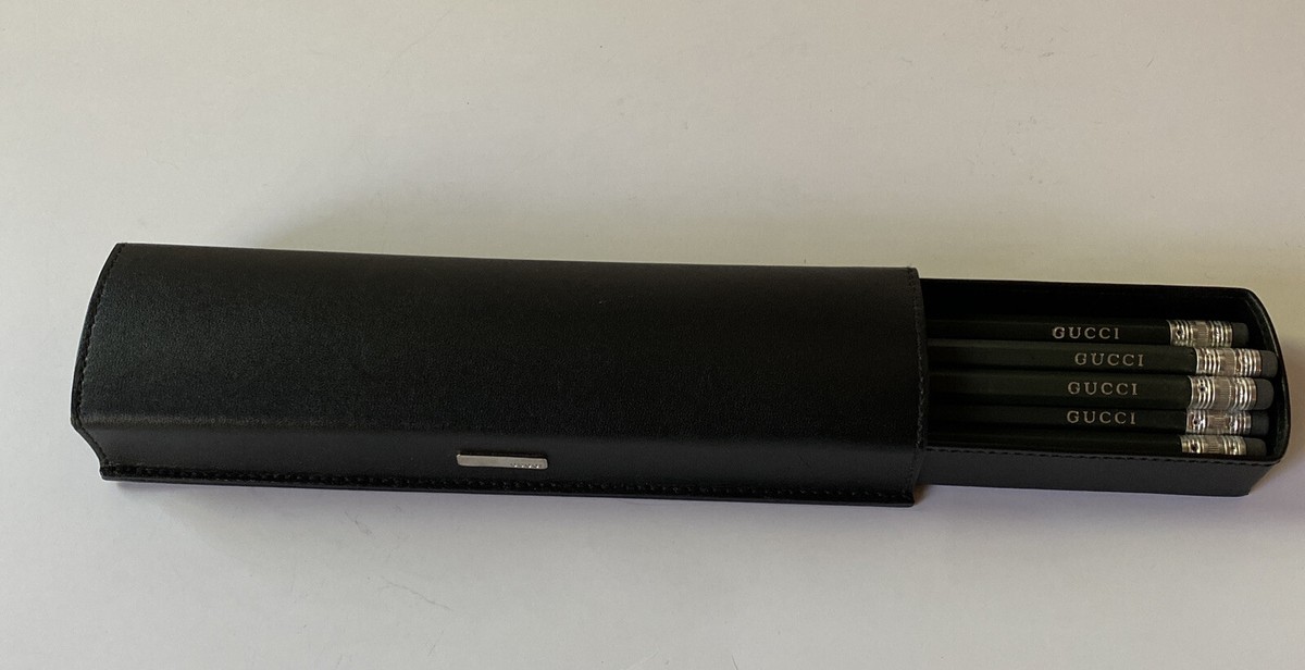 Vintage Gucci Pencil Case Black Tom Ford Era - Mint! | eBay Vintage Gucci Pencil Case Black Tom Ford Era - Mint! | eBay