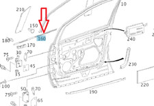 Abdichtschiene Mercedes-Benz T&uuml;r aussen vorne rechts Mercedes A-Klasse W168