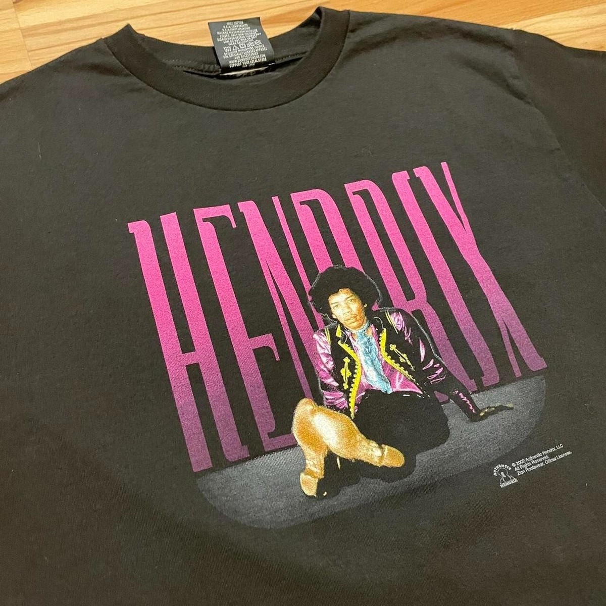 Vintage 2002 Jimi Hendrix Zion Rootswear rock n roll band tshirt 