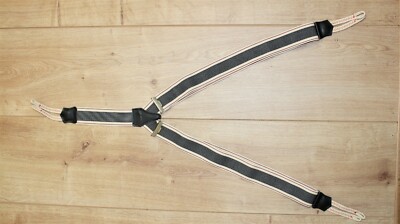 Elastische Träger mit Knöpfen 4 cm breit LEE NEU Vintage 80/90 grau Gr. 115 cm