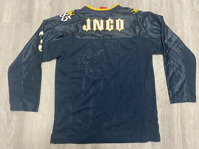 Vintage JNCO Jean Dark Blue Bulldog Jersey #85 Y2K Long Sleeve