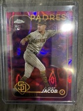 ALEK JACOB 2024 TOPPS CHROME UPDATE ROOKIE PURPLE MAGENTA LAVA RC /299