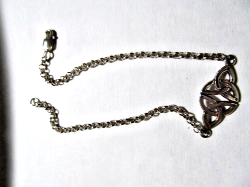 Irish Celtic Knot Sterling Silver 9" " Bracelet or Anklet